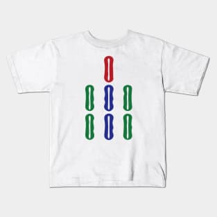 Seven Bamboo Stick String Qi Tiao 索 Tile. It's Mahjong Time! Kids T-Shirt